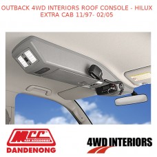 OUTBACK 4WD INTERIORS ROOF CONSOLE - HILUX EXTRA CAB 11/97- 02/05